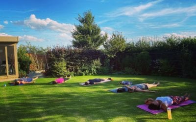 Yoga with your friends and pets.